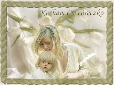 Kartka Kocham Cię córeczko